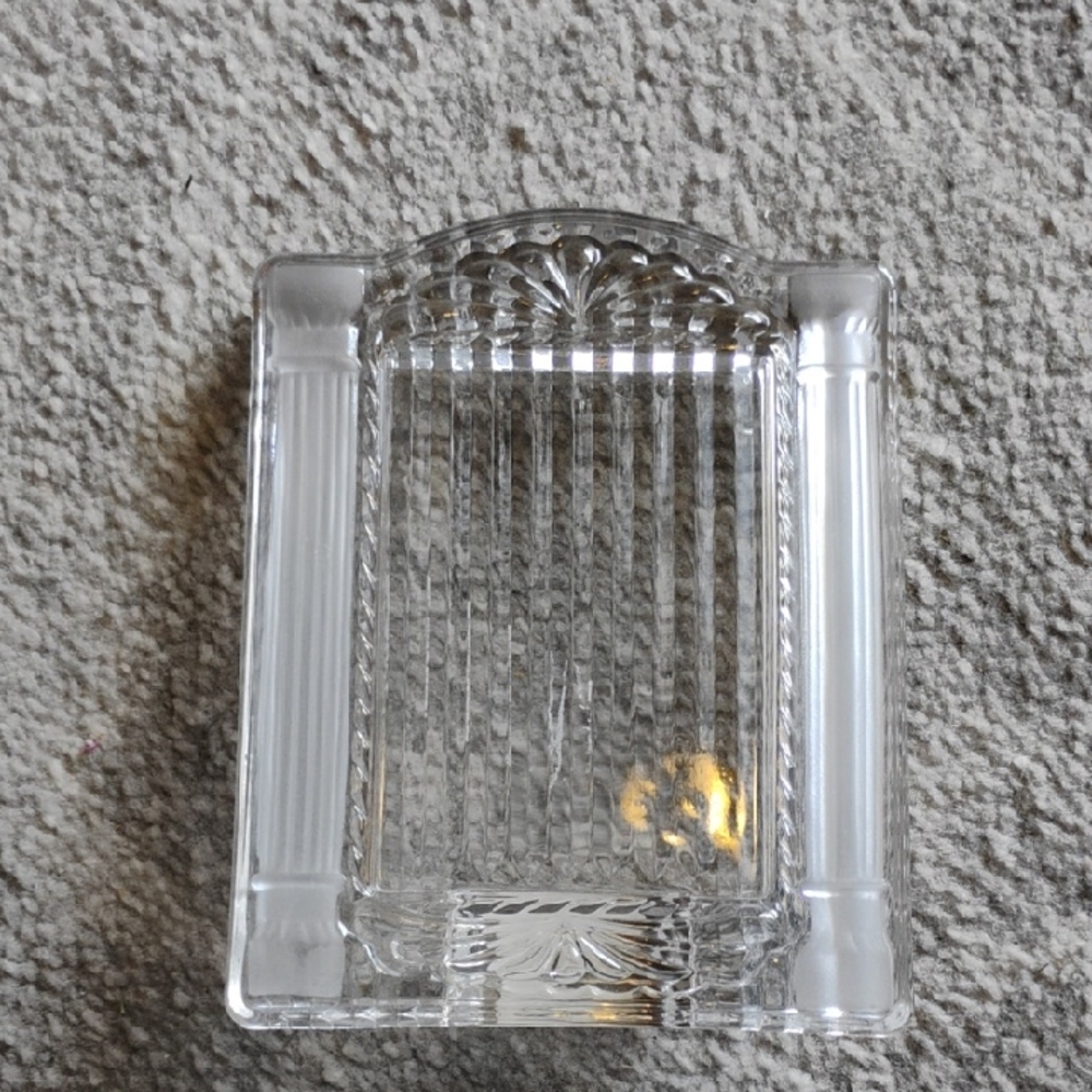 Elegant Clear Glass Mikasa Crystal Picture Frame 3x5 Picture To Fit